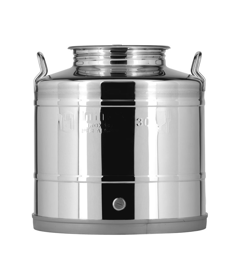 Fusto Inox Minox Saldato Lt.50 Senza Rubinetto –